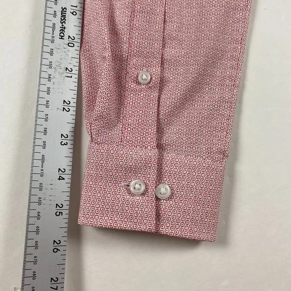 NWT Tommy Hilfiger CoolMax Slim Fit Stretch Shirt Mens Small 14.5  32/33 Red - Picture 12 of 12